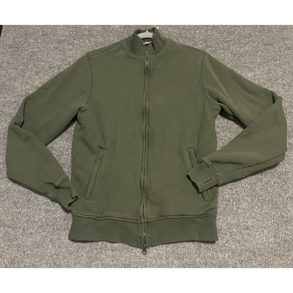 Sid Mashburn Zip Sweatshirt Mens Medium Green 100% Cotton